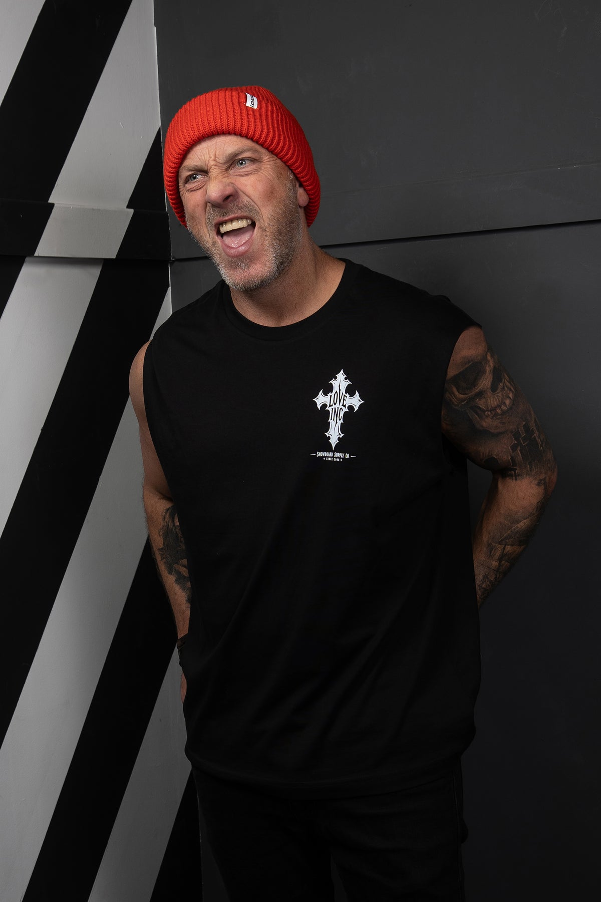 Oversized Chopper Tshirt Black Sleeveless